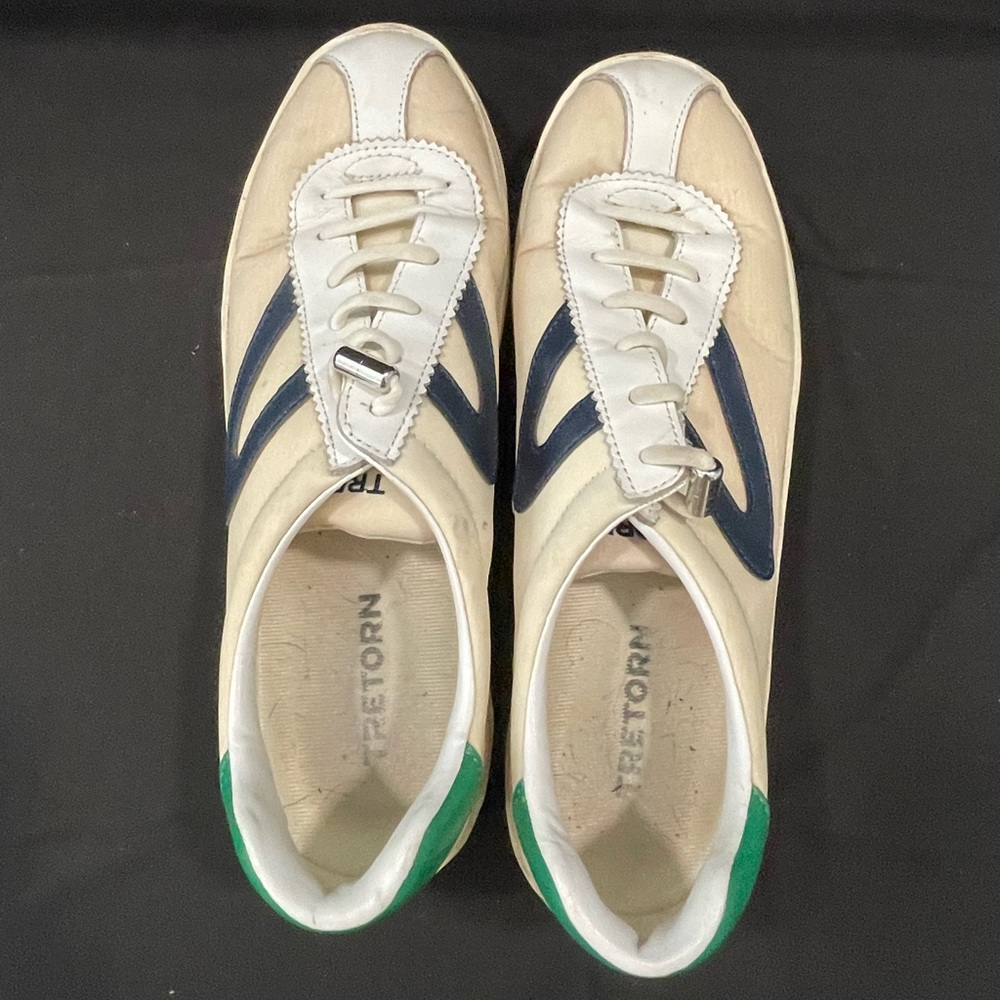 Tretorn White, Blue and Green Sneakers with Sporty Design